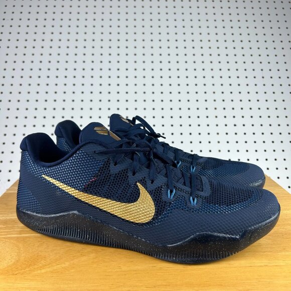 Size 16 Nike‎ Kobe 11 XI EM Low Philippines Men Navy Gold 836183-447 RARE OG NEW main image 5